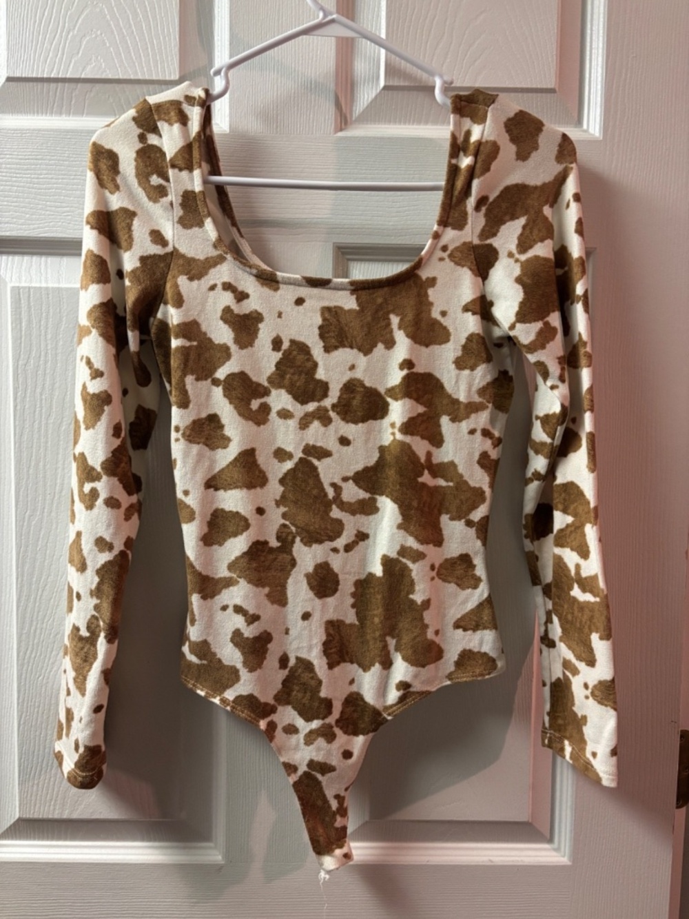 Alter'd State Brown & White Cow Print Body Suit - Size M